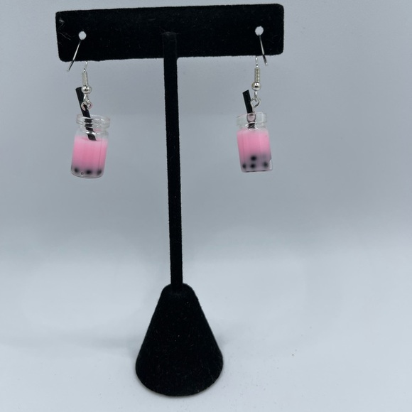 3 for $20 Pink Boba Tea Acrylic Dangle Earrings “You Pick 3” - Picture 6 of 7